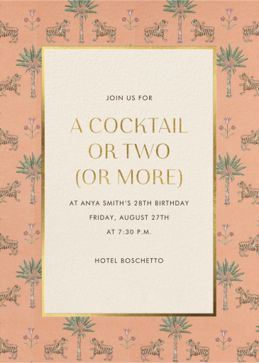 Tiger Party - Birthday Invitation by Schumacher