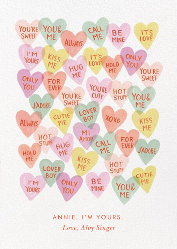 Candy Hearts - Valentine's Day Card by Rifle Paper Co.