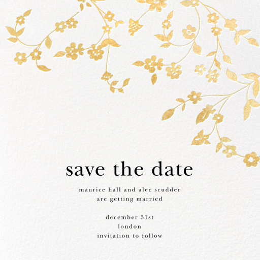 Floral Trellis II - Save The Date - Stationery by Oscar de la Renta