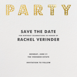 Marquee Lights - Save the Date by Paperless Post