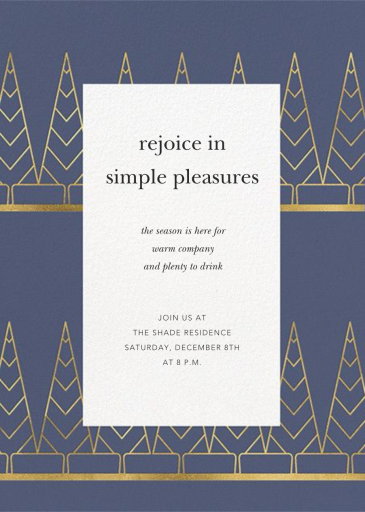Deco Trees (Tall) - Holiday Party Invitation by kate spade new york