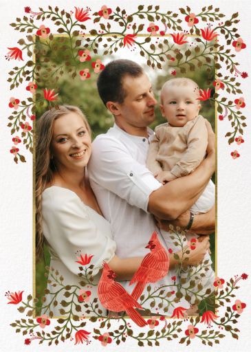 Cardinal Duo Frame - Holiday Card by Rifle Paper Co.