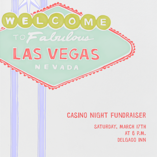 Vegas Welcome - Fundraiser Invitation by Paperless Post