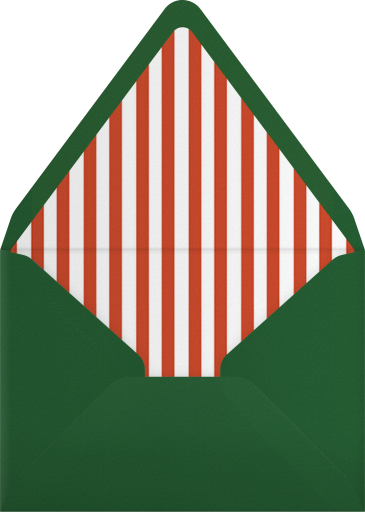 Illustrated Tree Holiday Invitation Envelope