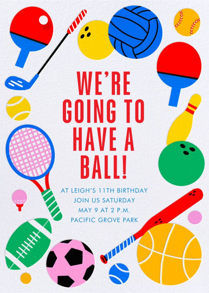 Balling Out - Birthday Invitation | Send online instantly | RSVP tracking