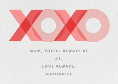 XOXO - Valentine's Day Card by Paperless Post
