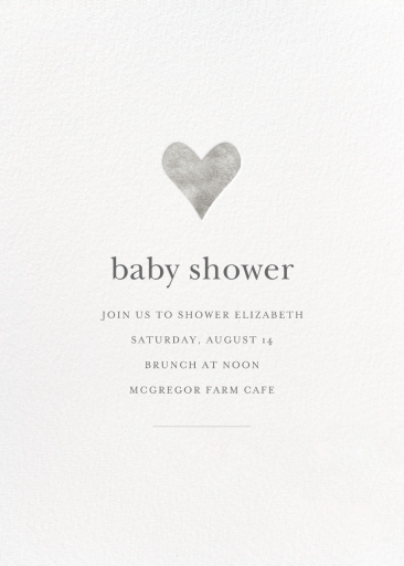 Foil Heart - Baby Shower Invitation by Sugar Paper