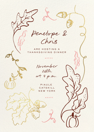 On the Vine - Friendsgiving Invitation by Pulp Templates Co.