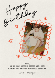 Squiggle Line Frame - Birthday Card by Paperless Post