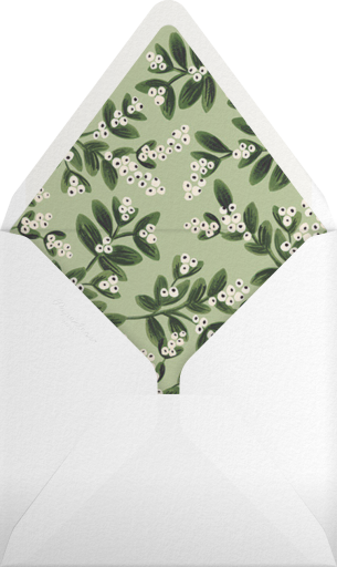 Mistletoe Accent Flourish - Photo - Rifle Paper Co. Envelope
