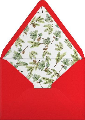 Delicate Firs Photo (Split Screen) - Paperless Post Envelope