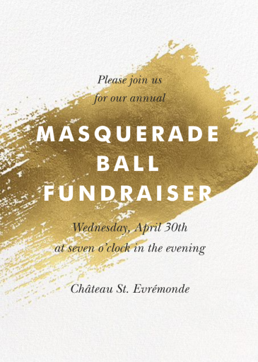 Modern Brushstroke - Fundraiser Invitation by Paperless Post