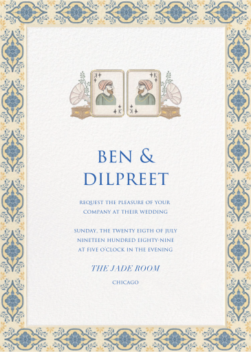 Couple Tile Border - Wedding Invitation by Sketch Design Studio