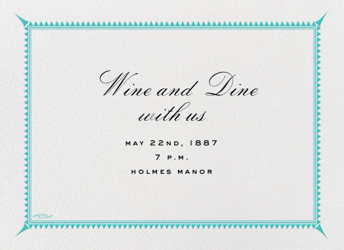 Triangles Border - Cocktail Party Invitation by Bernard Maisner