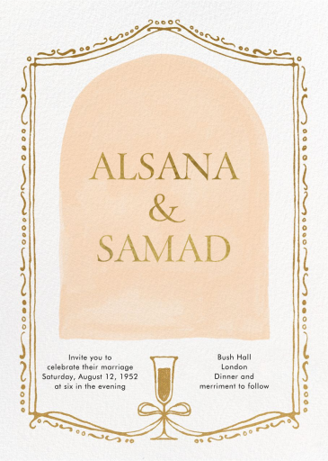 Champagne Frame by Paperless Post