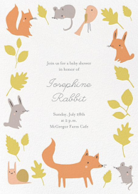 Foxy's Forest Party - Baby Shower Invitation by Little Cube