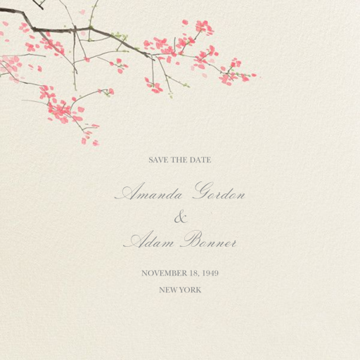 Japanese Cherry (Save the Date) - Invitation by Felix Doolittle