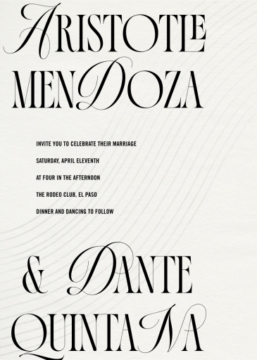 Embossed Paper - Wedding Invitation by Paperless Post