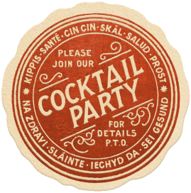 Toaster's Coaster - Cocktail Party Invitation by Annie Atkins