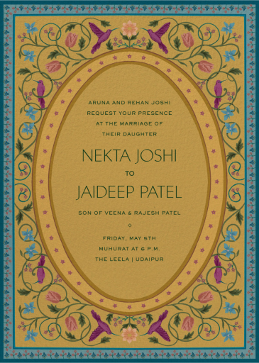 Hummingbird Garden - Invitation by Chand Sitara