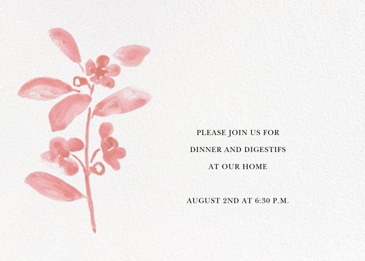 Watercolor Bloom - Dinner Party Invitation by Linda and Harriett