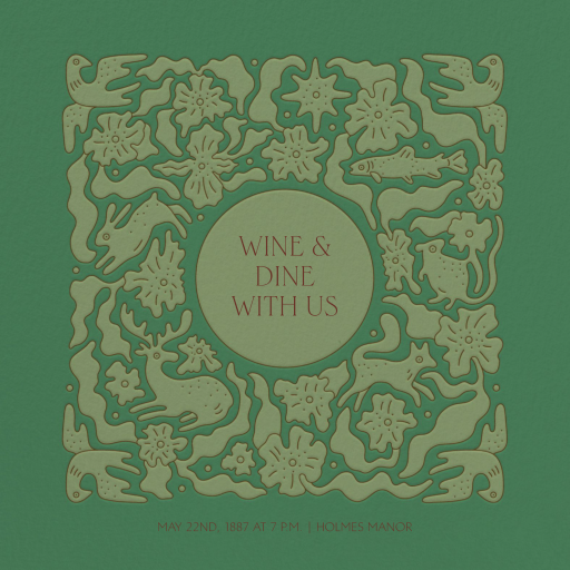 Forest Folk - Cocktail Party Invitation by Rubinski Works