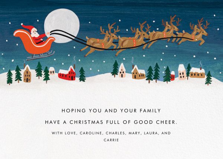 Santa by Moonlight - Christmas Card by Rifle Paper Co.