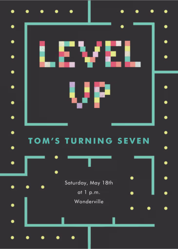 Old-School Game - Birthday Invitation by Meri Meri