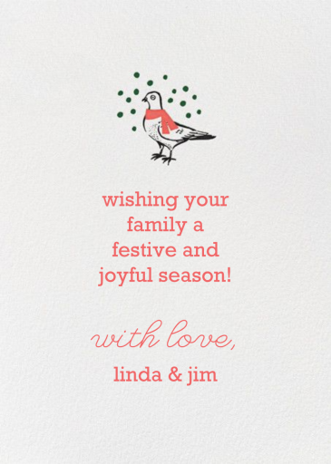 Doves Say Hey - Holiday Card by Hello!Lucky - Back