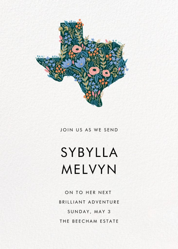 Lone Star State Retirement Party Invitation Send online instantly