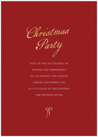 Signature Bow - Christmas Party Invitation by Sugar Paper