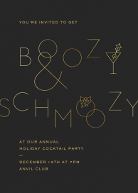 Boozy and Schmoozy - Holiday Invitation by Paperless Post