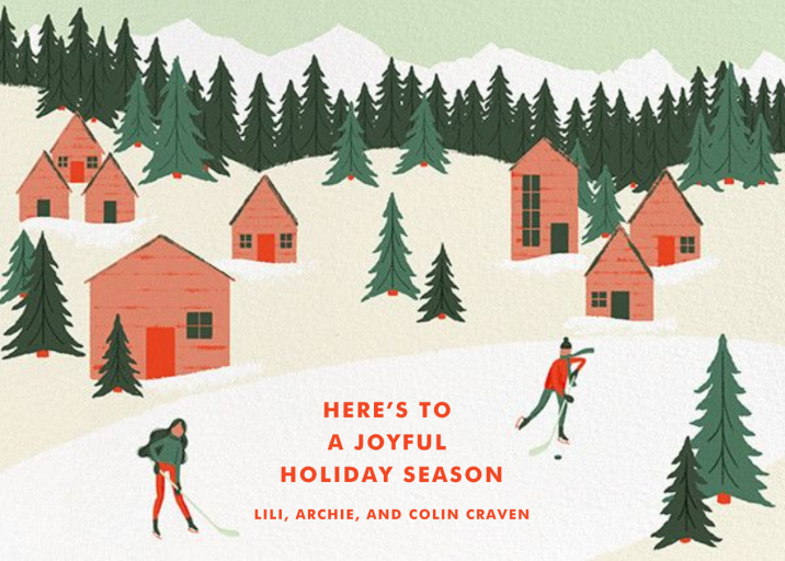 Holiday Hockey - Christmas Card by Paperless Post