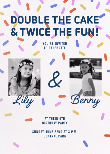 Twice the Fun - Birthday Invitation by Paperless Post