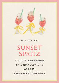 Ribbon Spritz - Summer Party Invitation by Mr. Boddington's Studio