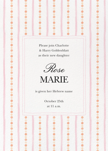 Beaded Curtain - Bris/Baby Naming Invitation by Paperless Post
