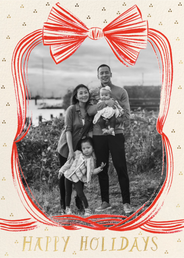 Red Ribbon - Holiday Card by Mr. Boddington's Studio