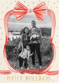 Red Ribbon - Holiday Card by Mr. Boddington's Studio