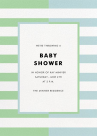 Colorblocked Stripes - Baby Shower Invitation by kate spade new york