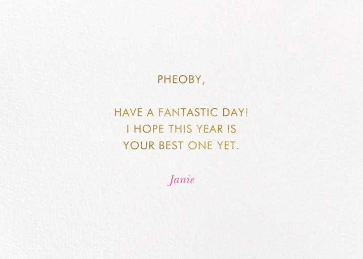 Colorblock Hooray - Birthday Card by Rifle Paper Co. - Back