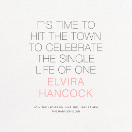 Ivory Plain - Bachelorette Party Invitation by Paperless Post