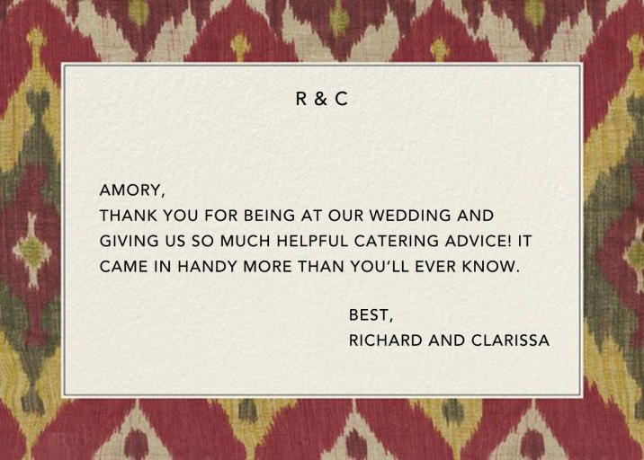 Island Ikat Horizontal - Stationery by Oscar de la Renta