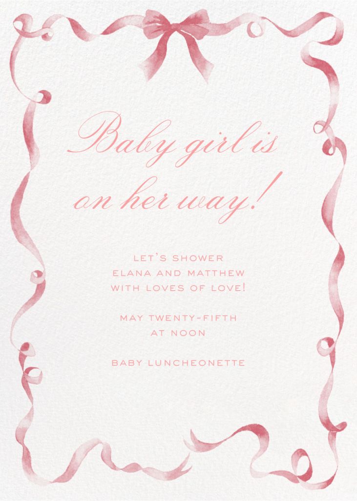 Festive Ribbon Invitation