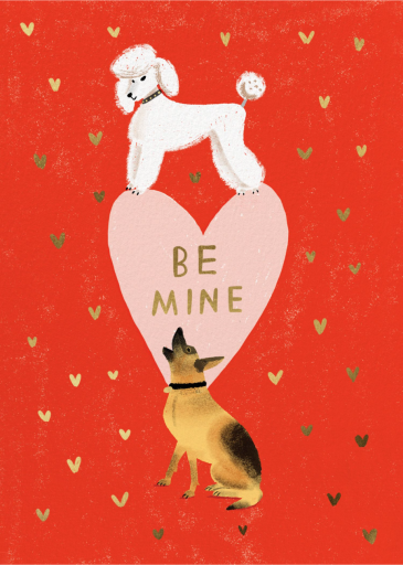 Fetching - Greeting Card by Carolyn Suzuki Studio