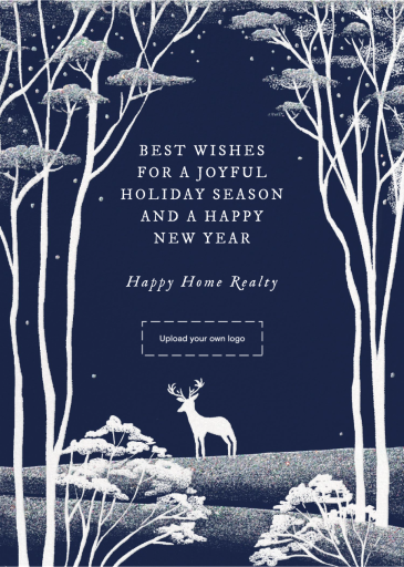 Midnight Forest - Business Holiday Card by Paperless Post