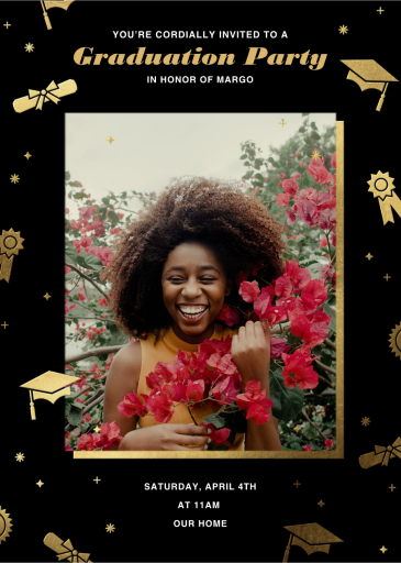 Grad Confetti - Announcement by Paperless Post