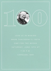 Milestone Portrait - 100th Birthday Invitation by Paperless Post