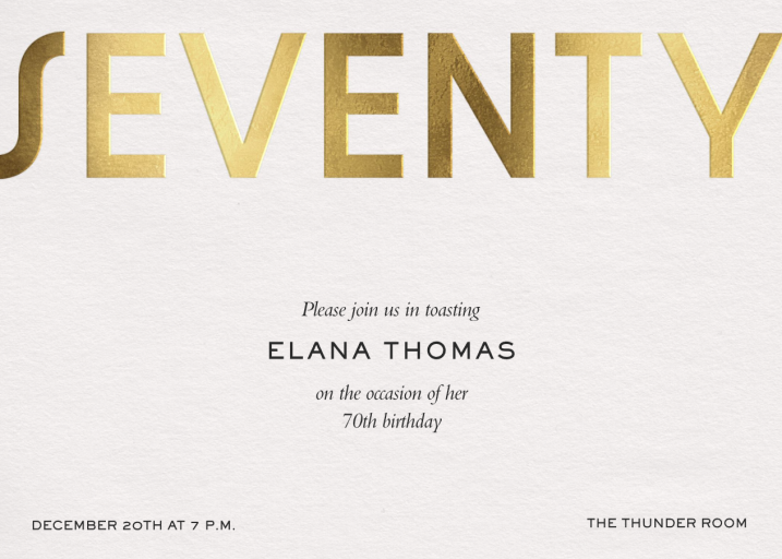 Golden Age - Birthday Invitation by Paperless Post