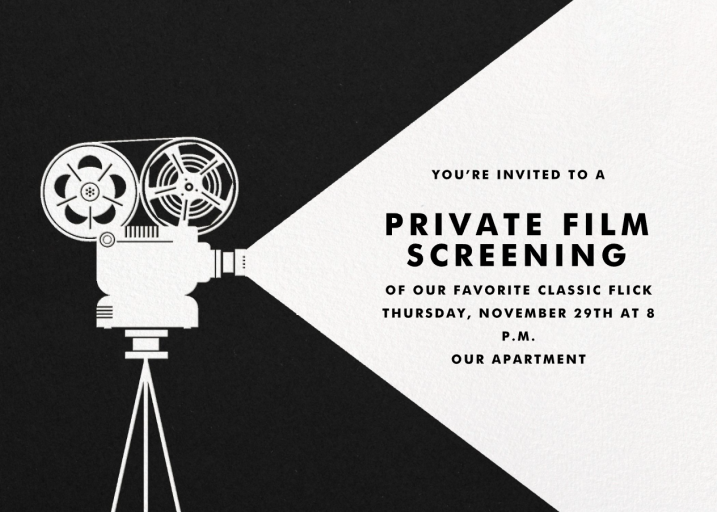 Reel to Reel - Viewing Party Invitation by Paperless Post