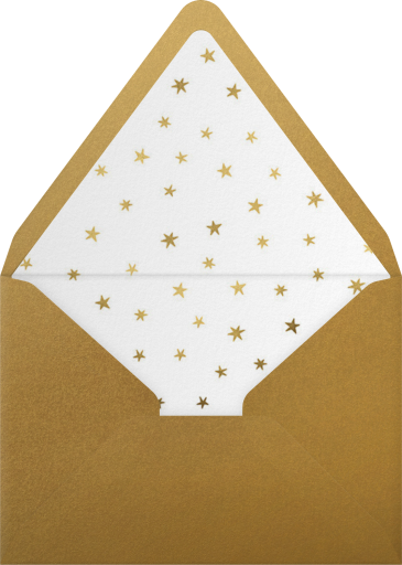 Gold Sparkle NYE Party Invitation Envelope